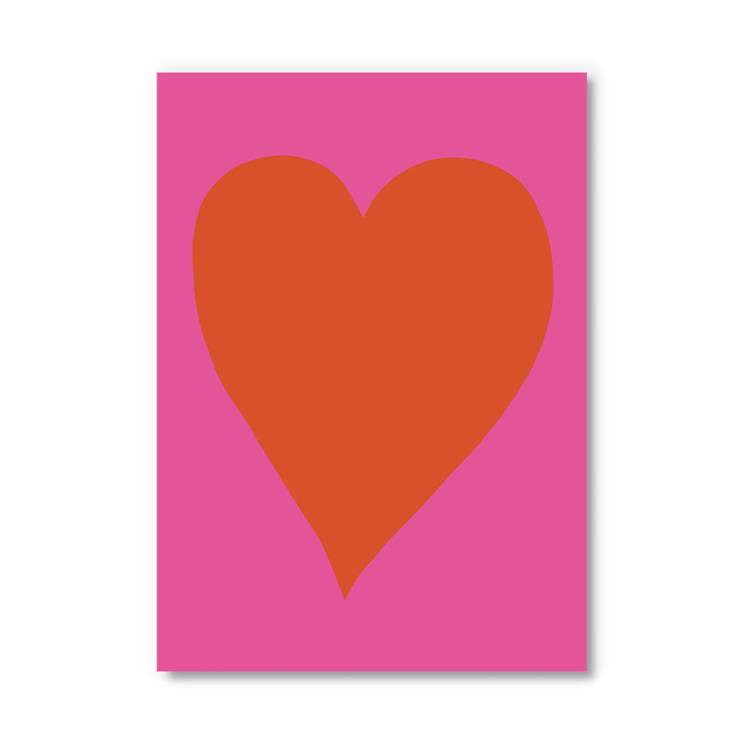 Postcard Ohh Deer - Neon Heart