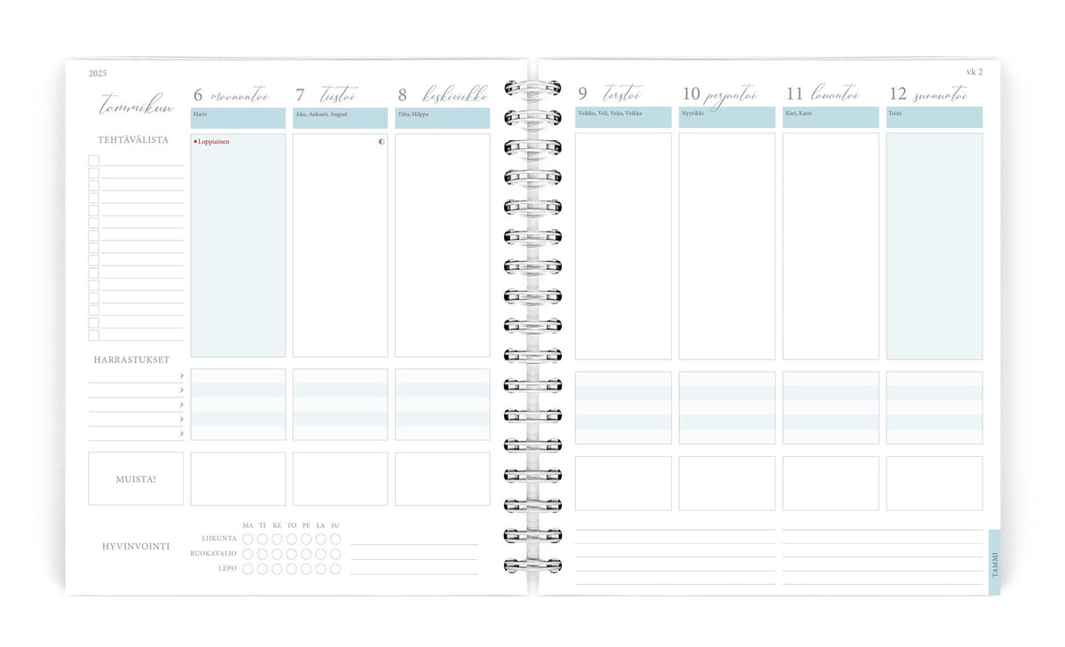 Viikkopäivyri 2026 Putinki Life Planner