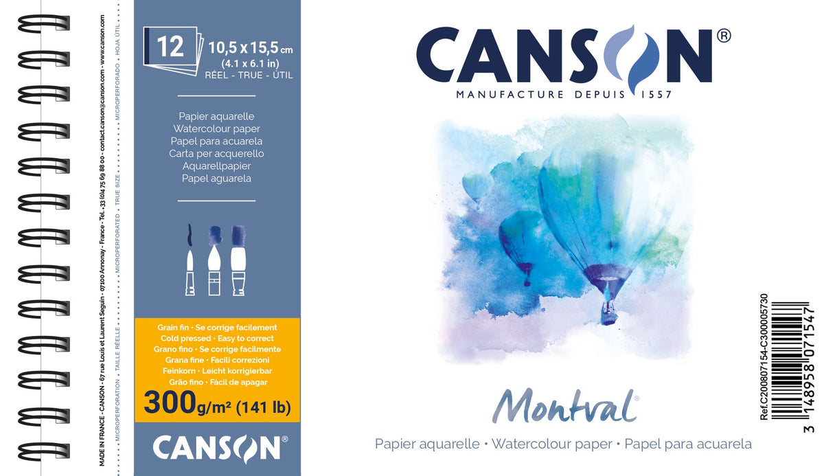Watercolor pad 10.5x15 Canson Montval - Cold Pressed