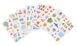 Colouring book Moulin Roty with stickers - La Grande Famille
