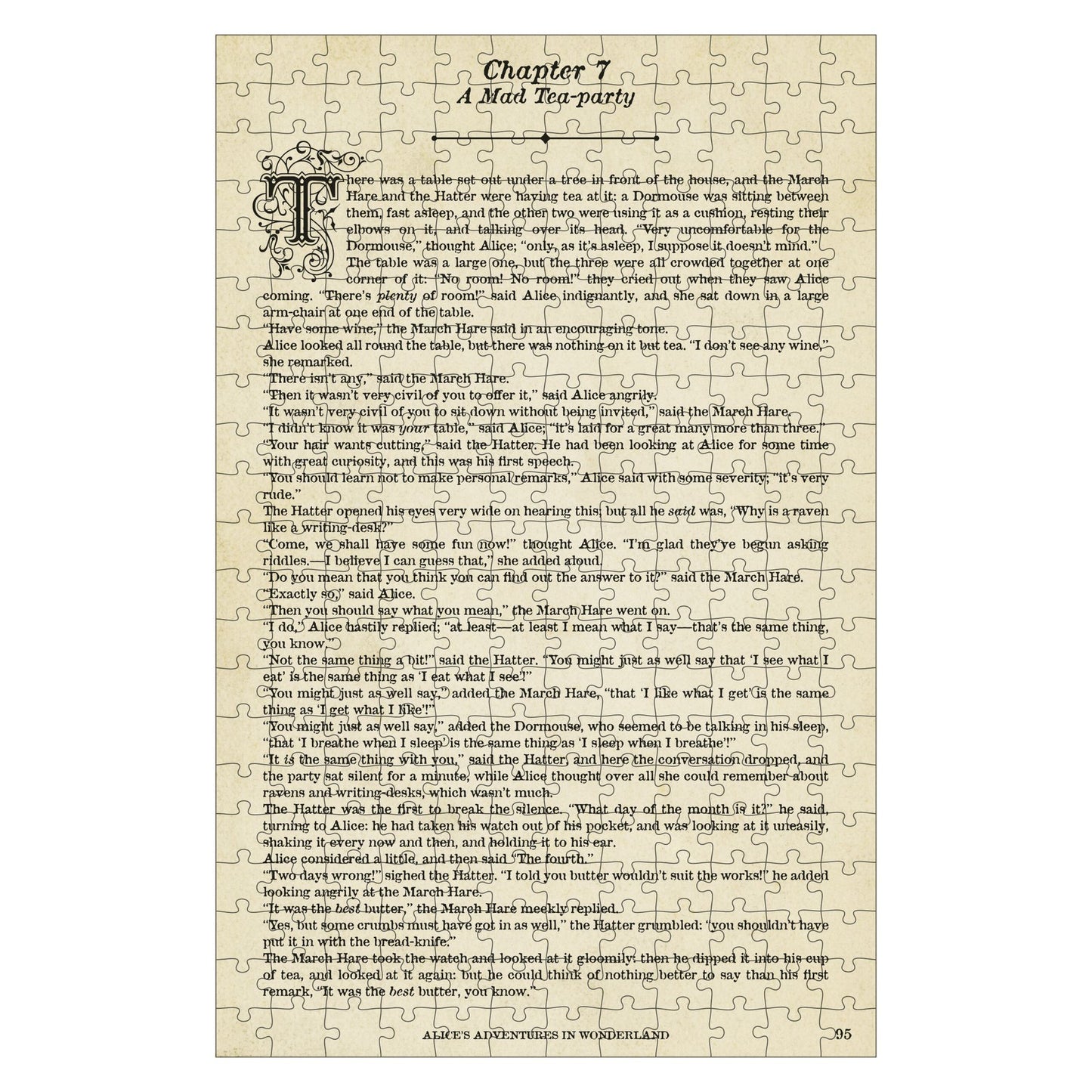 Palapeli 252 palaa Professor Puzzle - Alice in Wonderland