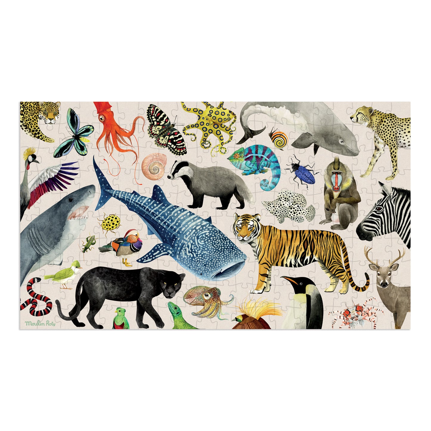 Puzzle Moulin Roty - Animals of the world