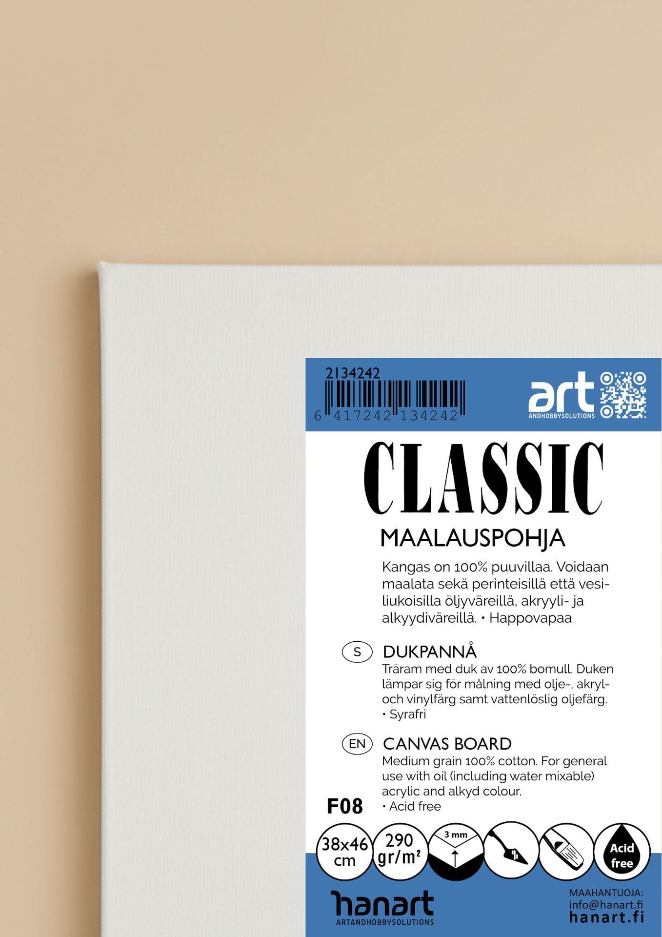 Kangaspahvipohja Classic - 38x46cm