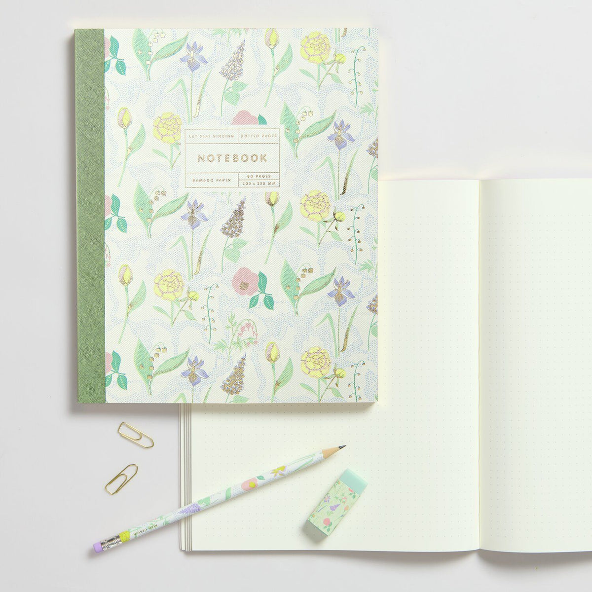 Dotted Notebook L Paper Poetry - Flowers