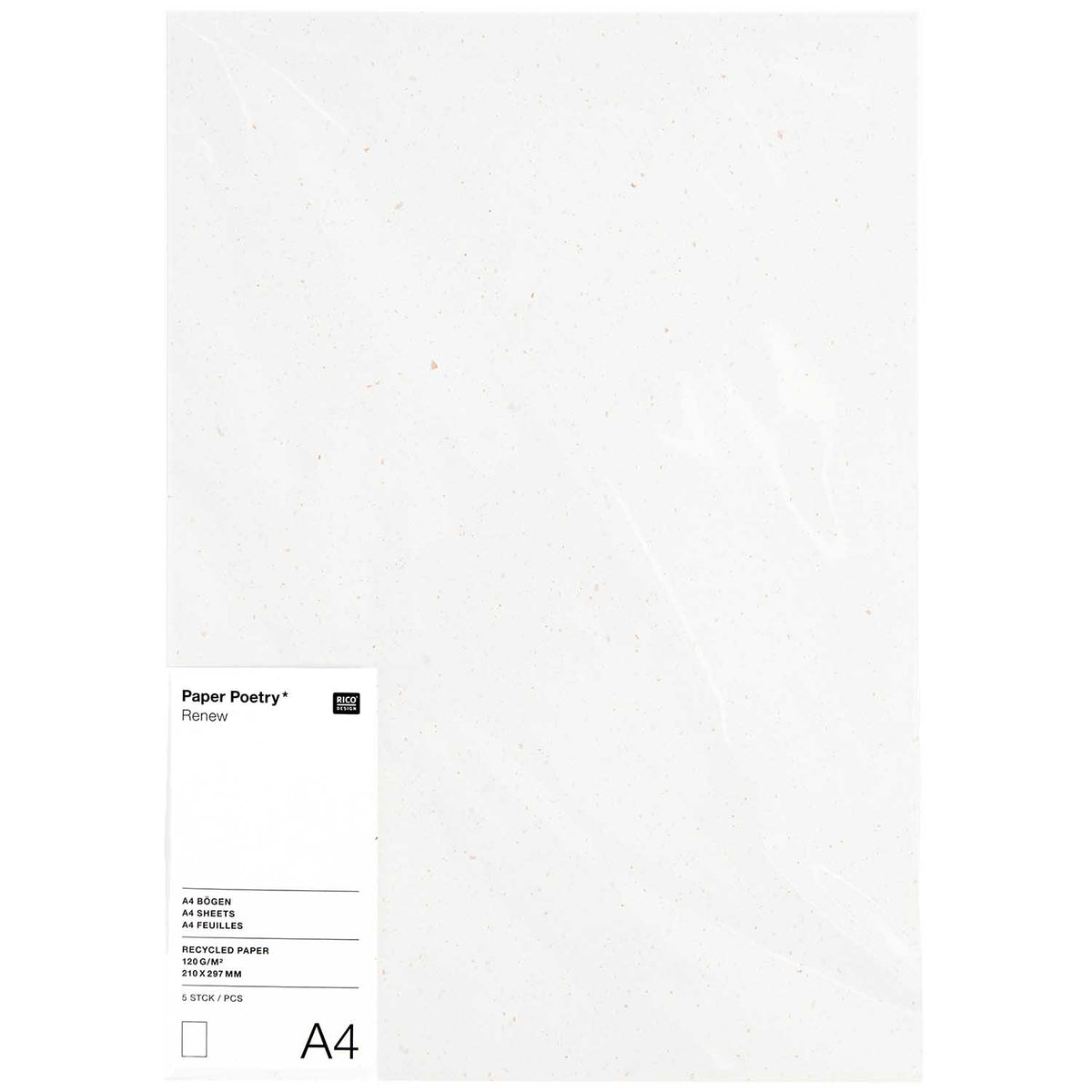 Letter paper A4 Rico Design - Off-white Rose Gold, 5 pcs
