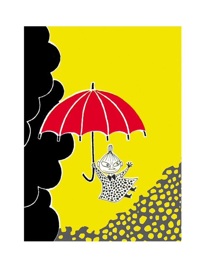Juliste Muumi 24x30 - Pikku Myy ja sateenvarjo