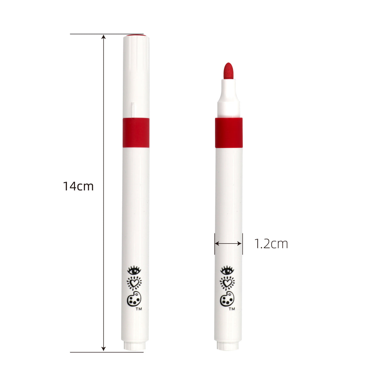 iHeart Acrylic Marker Assortment 12 pcs - Basic Tones