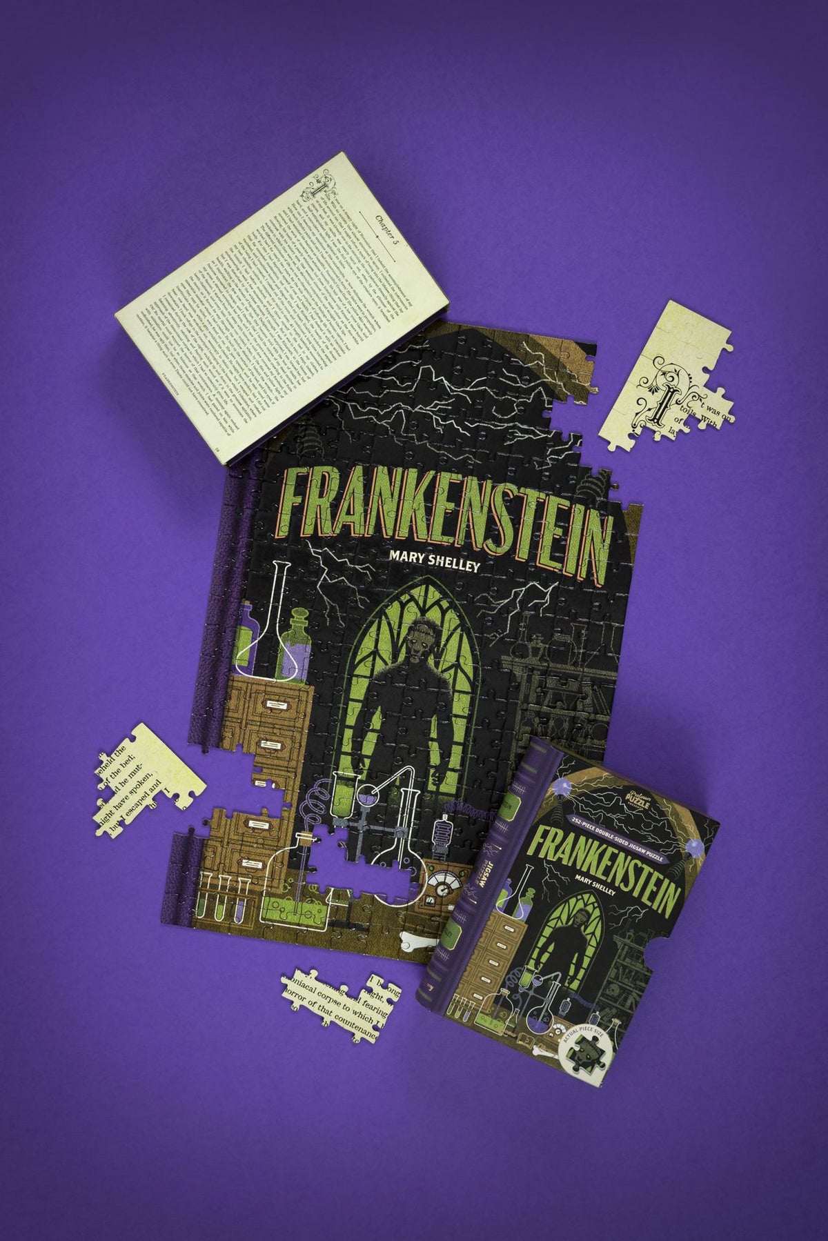 Palapeli 252 palaa Professor Puzzle - Frankenstein