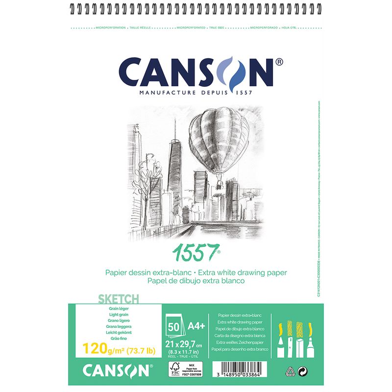 Luonnoslehtiö A4 120g Canson 1557 -Kierre
