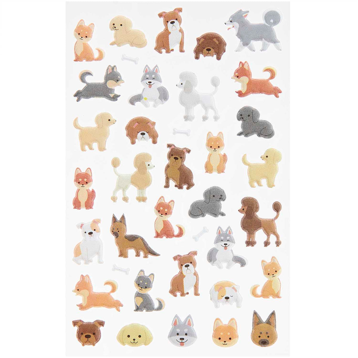 Tarrasetti Paper Poetry - Puffy stickers dogs
