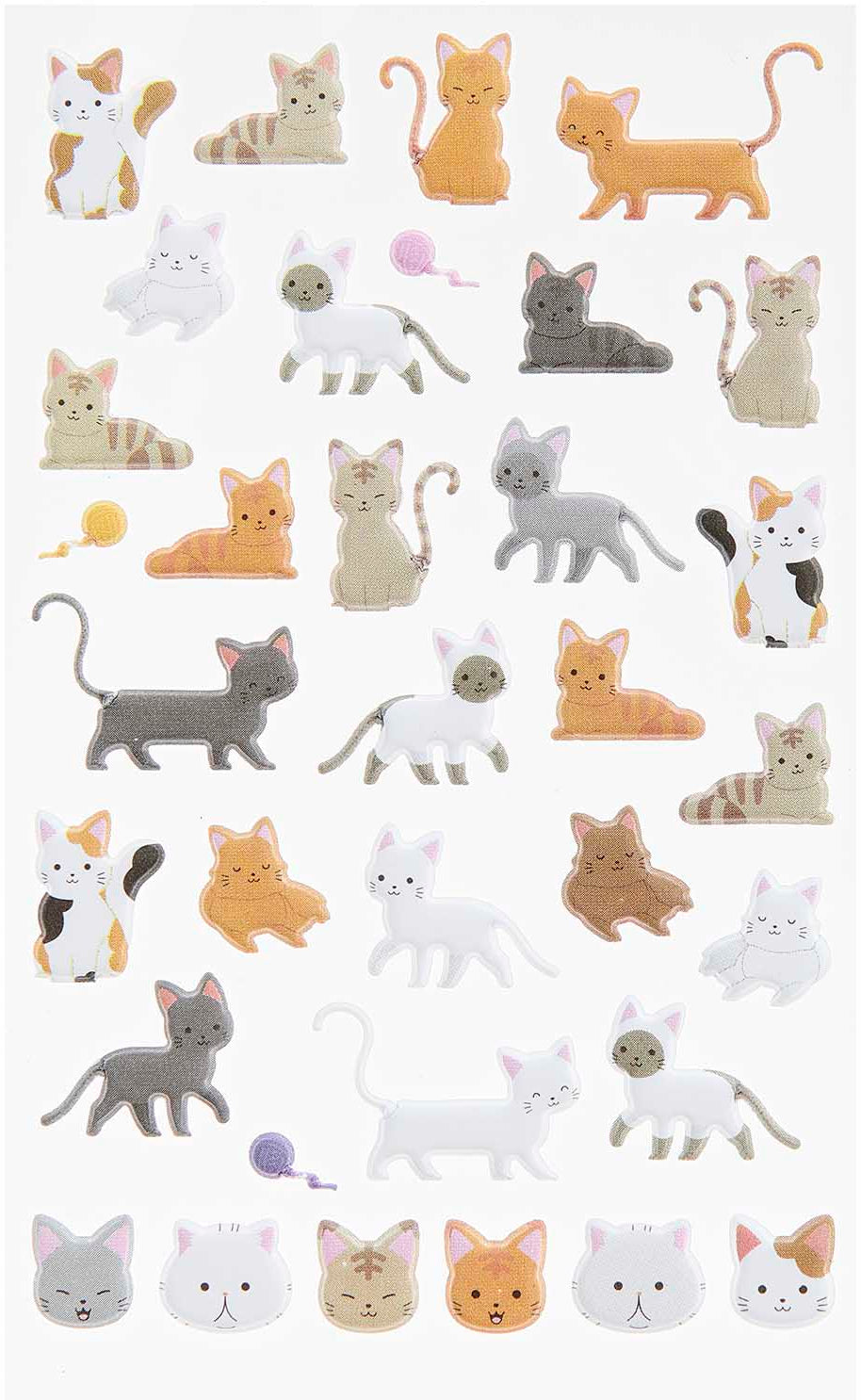 Sticker set Paper Poetry - Puffy Stickers cats