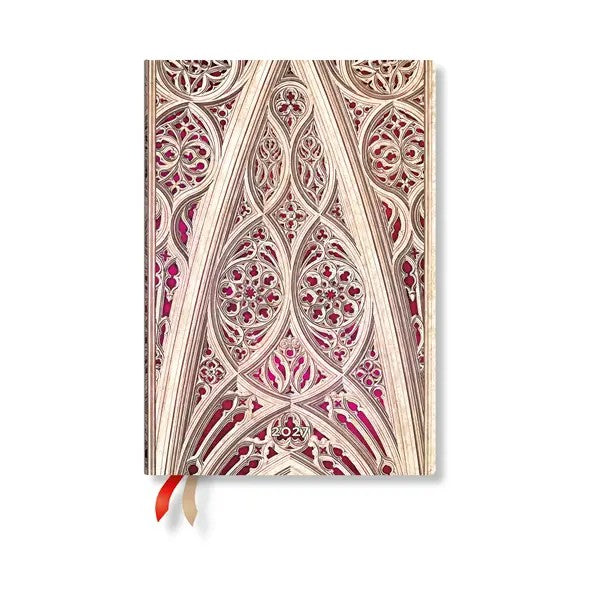 Viikkopäivyri Midi 2027 Paperblanks 12kk - Vault of the Milan Cathedral, Burgundy