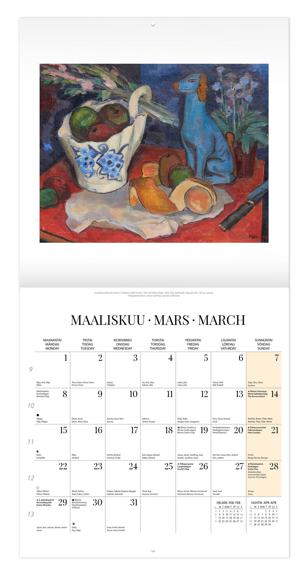 Wall Calendar 30x30 2027 Putinki Tove Jansson