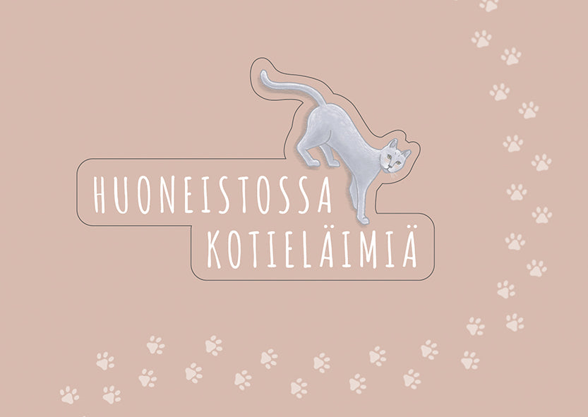 Door sticker A6, A cat in the apartment