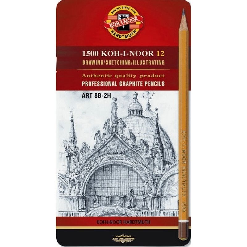 Pencils 12 pcs 8B-2H Koh-i-noor