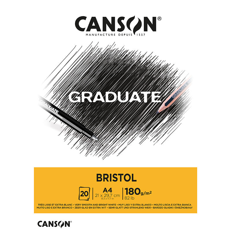 Drawing Pad A4 Canson Graduate - Bristol, extra white