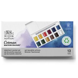 Watercolor assortment 12x1/2 pans WN Cotman