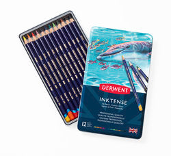 Assortment of colored pencils 12 pcs. Derwent - Inktense