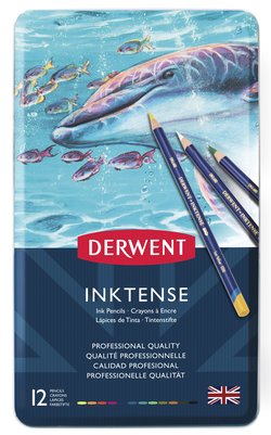 Assortment of colored pencils 12 pcs. Derwent - Inktense