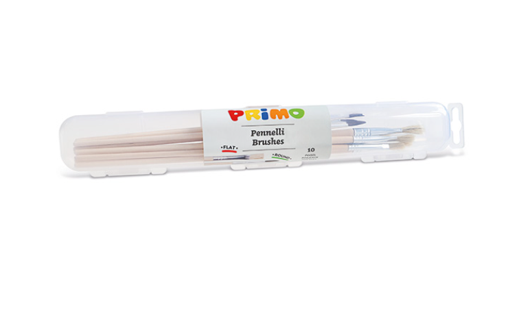 Primo Brush Set in Case 5+5pcs