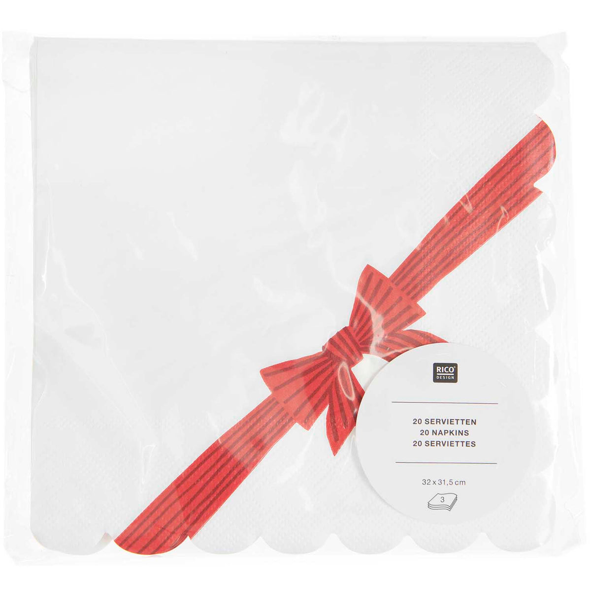 Napkin 20 pcs Rico Design - Bow