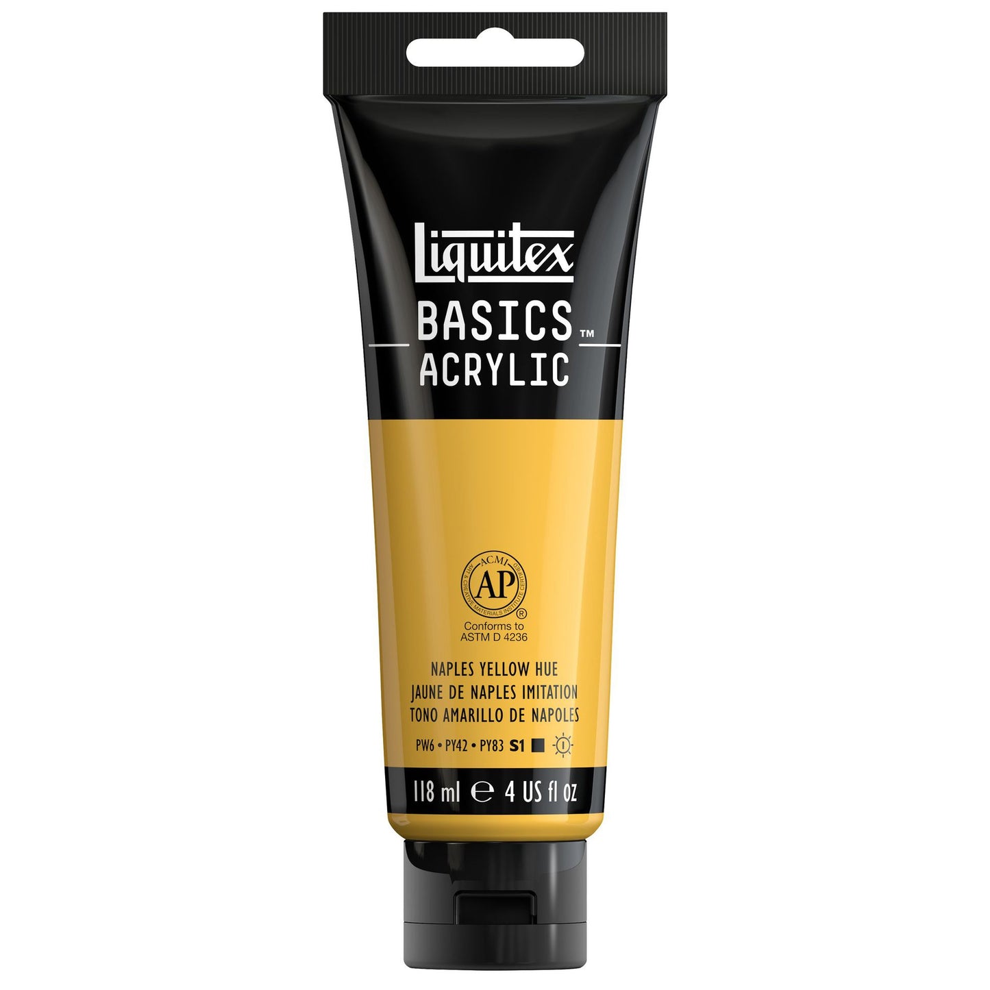Liquitex Basics 118ml Acrylic Colour - 601 Naples Yellow Hue