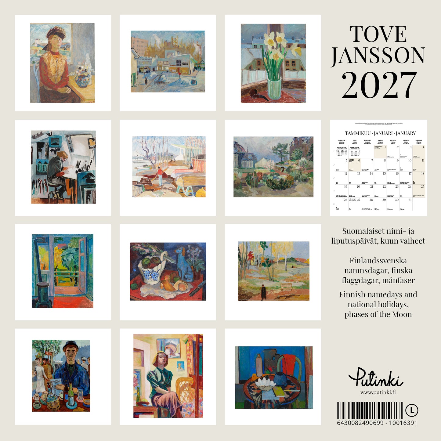 Wall Calendar 30x30 2027 Putinki Tove Jansson