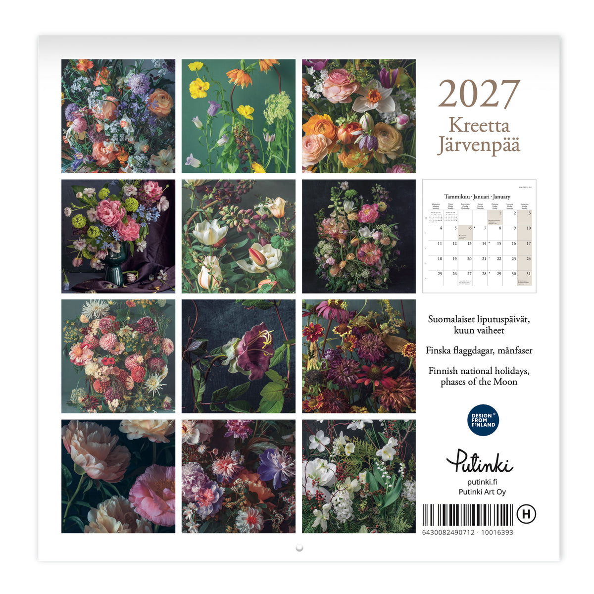 Seinäkalenteri 20x20 2027 Putinki Järvenpää