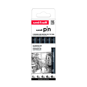 Fineliner Uni Pin - 5 Classic Evenly