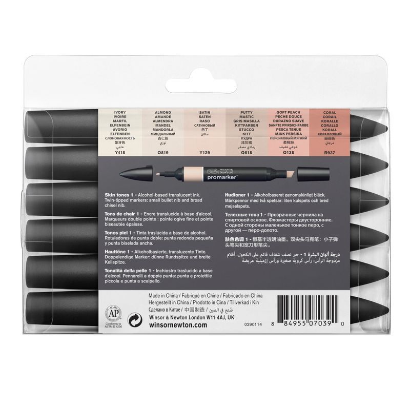 WN Promarker Skin tones 6-assortment set 1