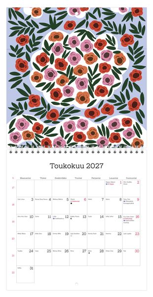 Seinäkalenteri Marimekko Unikko 2027