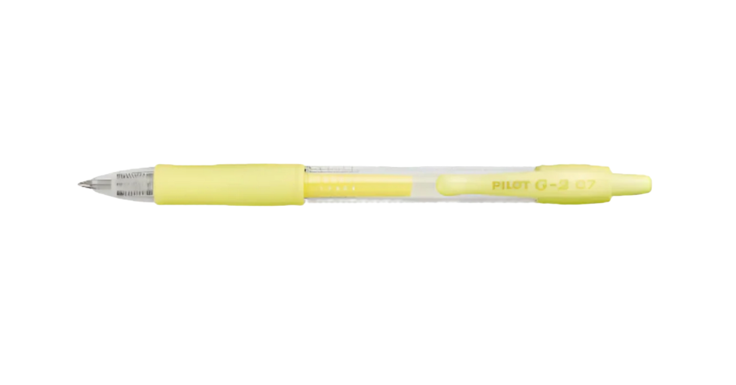 Geelikynä Pilot - G2 0,7 Pastel Yellow