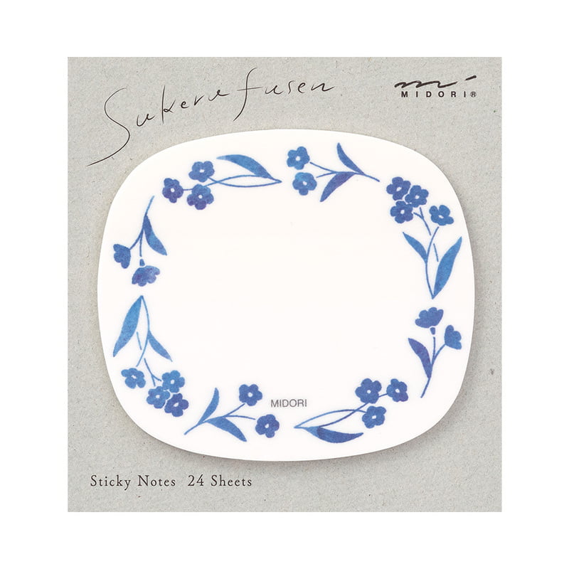 Sticky notes Midori - Blue flowers