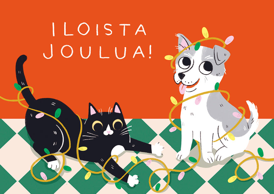 Joulukortti Kaisu Sandberg - Helvi ja Tauno