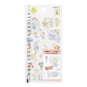 Sticker set Midori - Washi Flower