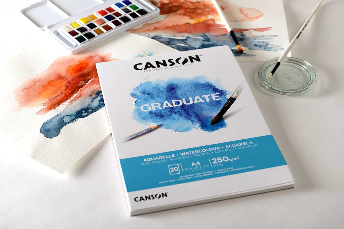 Art paper A4 Canson Graduate - Watercolor colors 250g