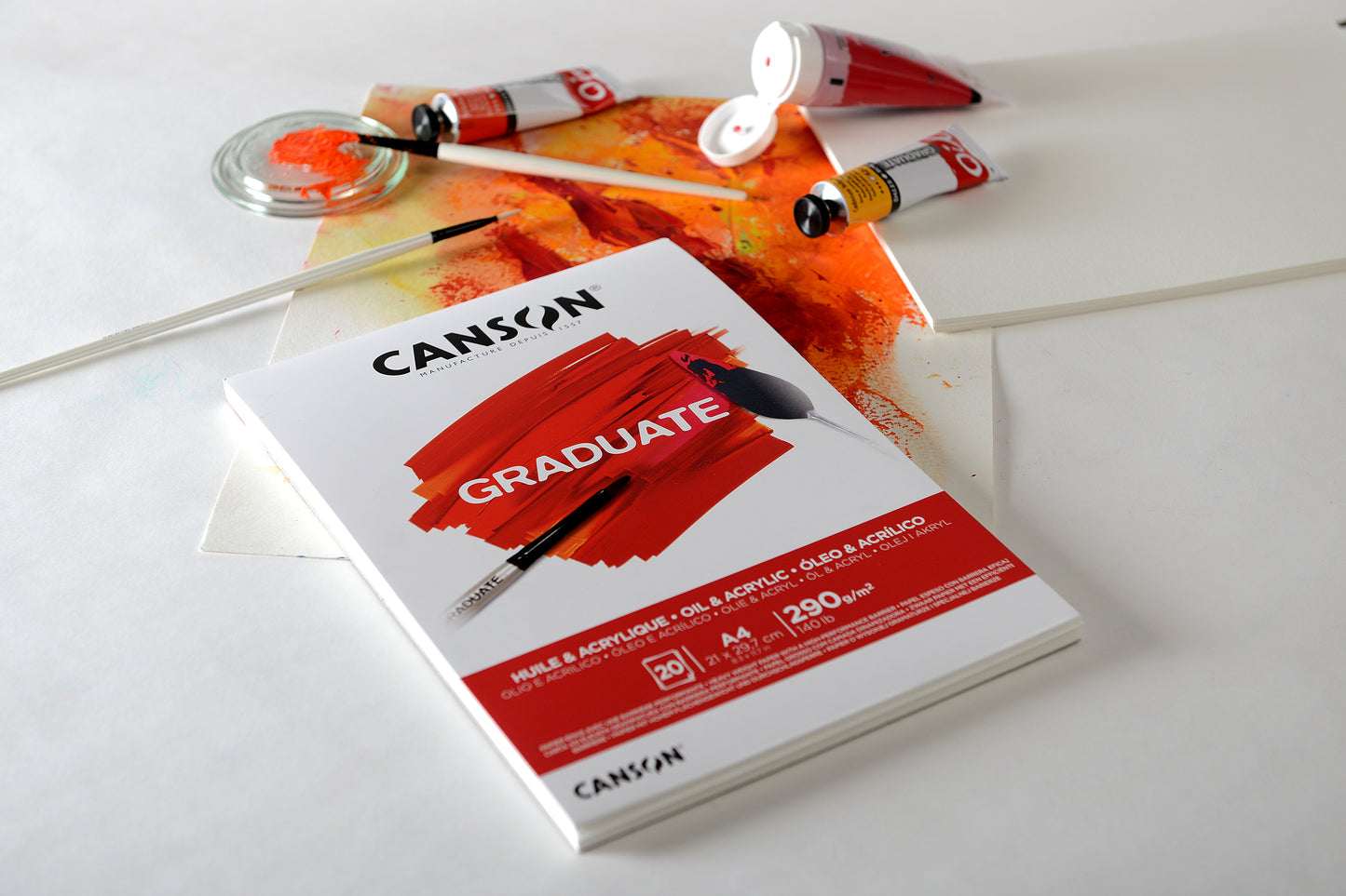 Art pad A4 Canson Graduate - Oil and acrylic paints 290g