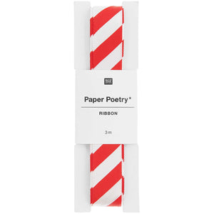 Gift ribbon Rico Design - Red & White