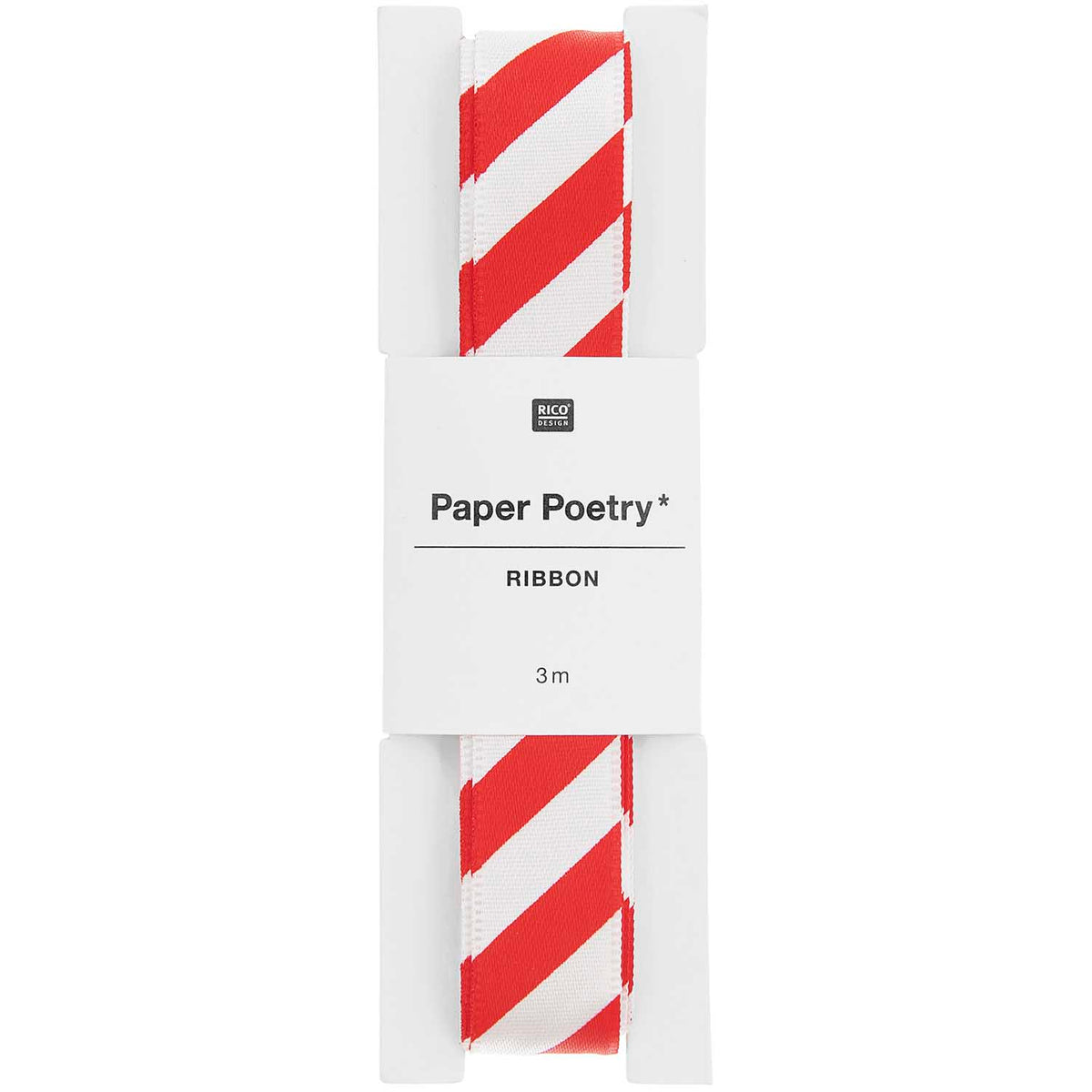 Gift ribbon Rico Design - Red & White