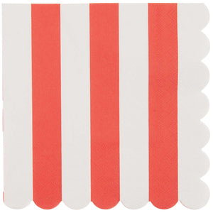 Napkin 20 pcs Rico Design - Red stripes