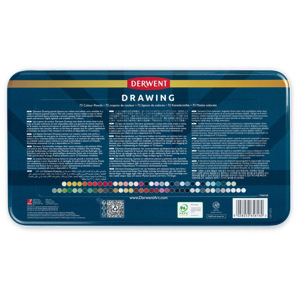 Piirustuskynälajitelma 72 kpl Derwent - Derwent Drawing