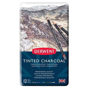 Tinted charcoal pencil assortment 12 pcs Derwent - Tinted Charcoal