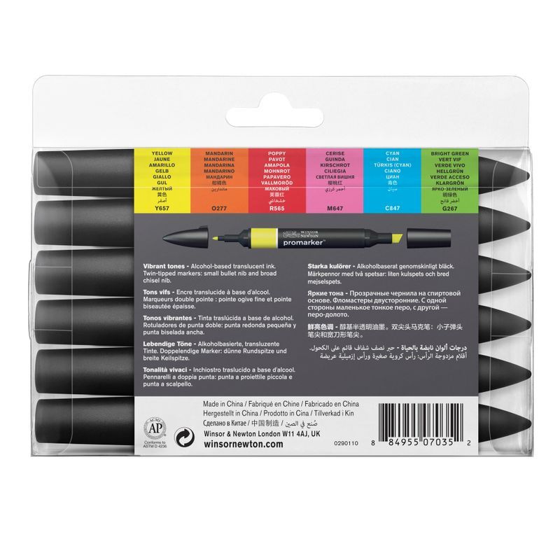 WN Promarker Vibrant tones 6-lajitelma
