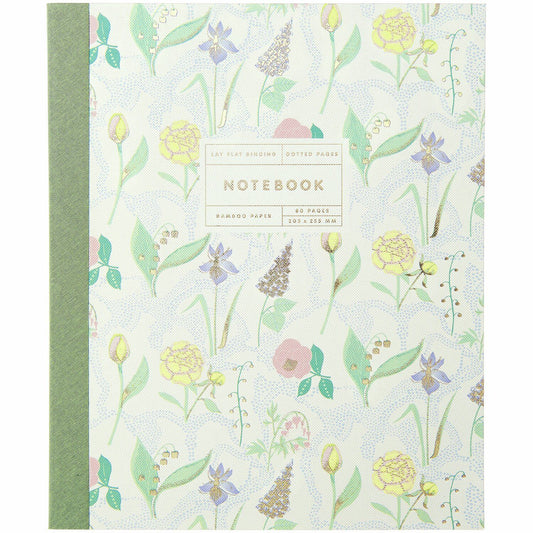 Dotted Notebook L Paper Poetry - Flowers