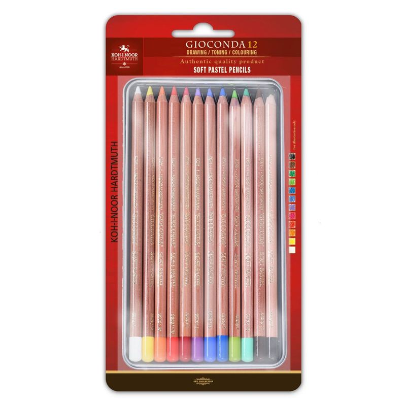 Oil Pastels in Metal Tin, 12 pcs, Koh-i-noor