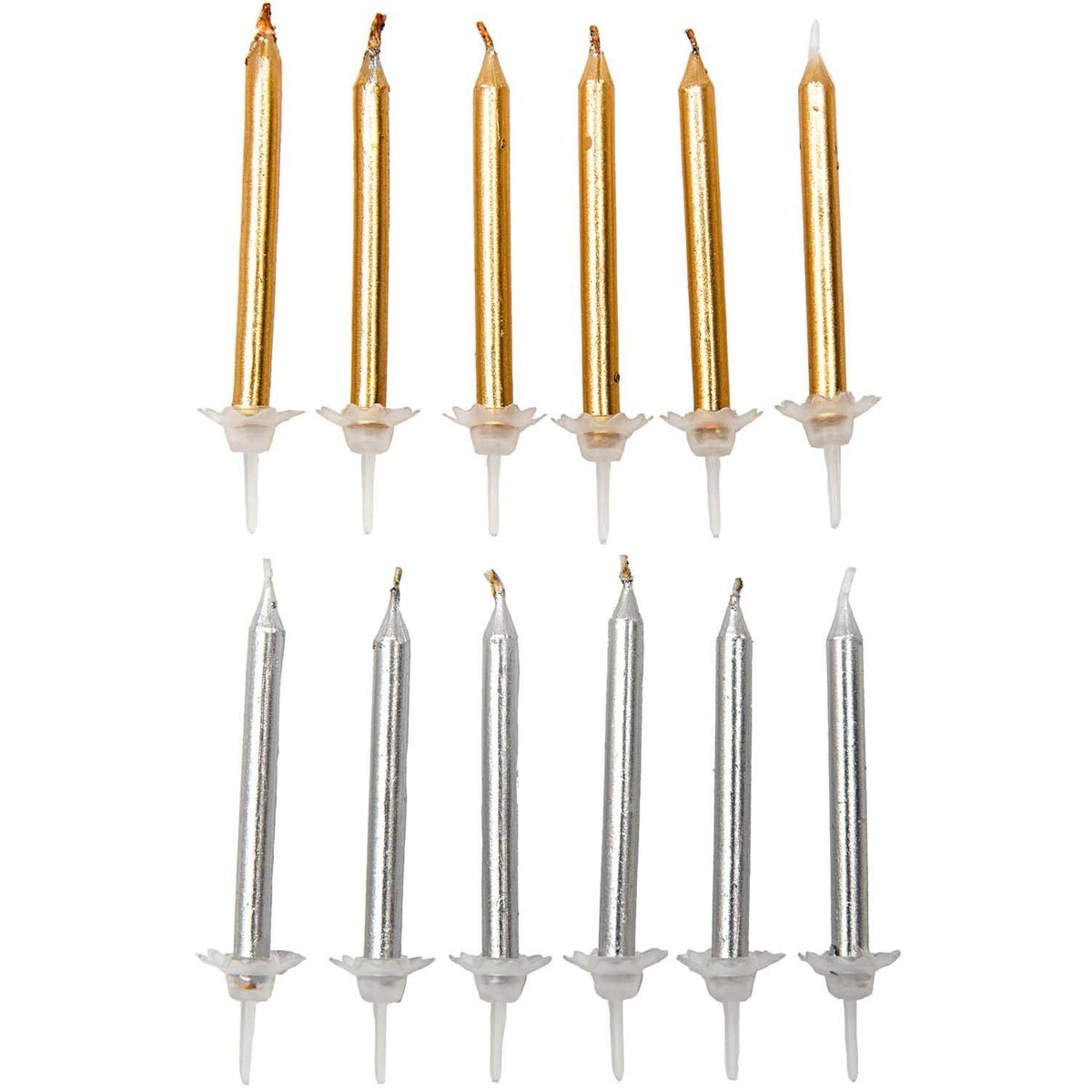 Kakkukynttilät 24kpl Rico Design - Gold, Silver