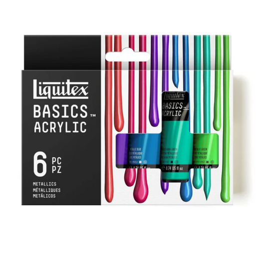 Liquitex Basics Acrylic Metallic colors Set 6x22ml
