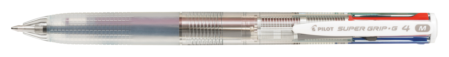 Ballpoint pen Pilot - Super Grip 4 colours transparent