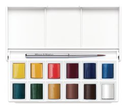 Watercolor assortment 12x1/2 pans WN Cotman