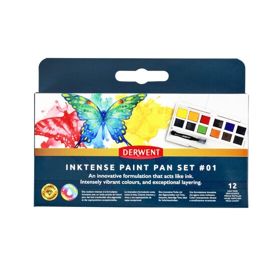 Akvarellivärit 12 nappia Derwent - Inktense Set 01